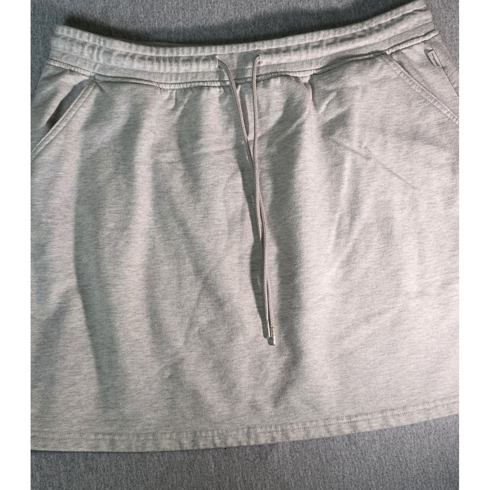Eddie Bauer Sweat Skirt Womens Gray Cotton Knee Length Stretch Casual